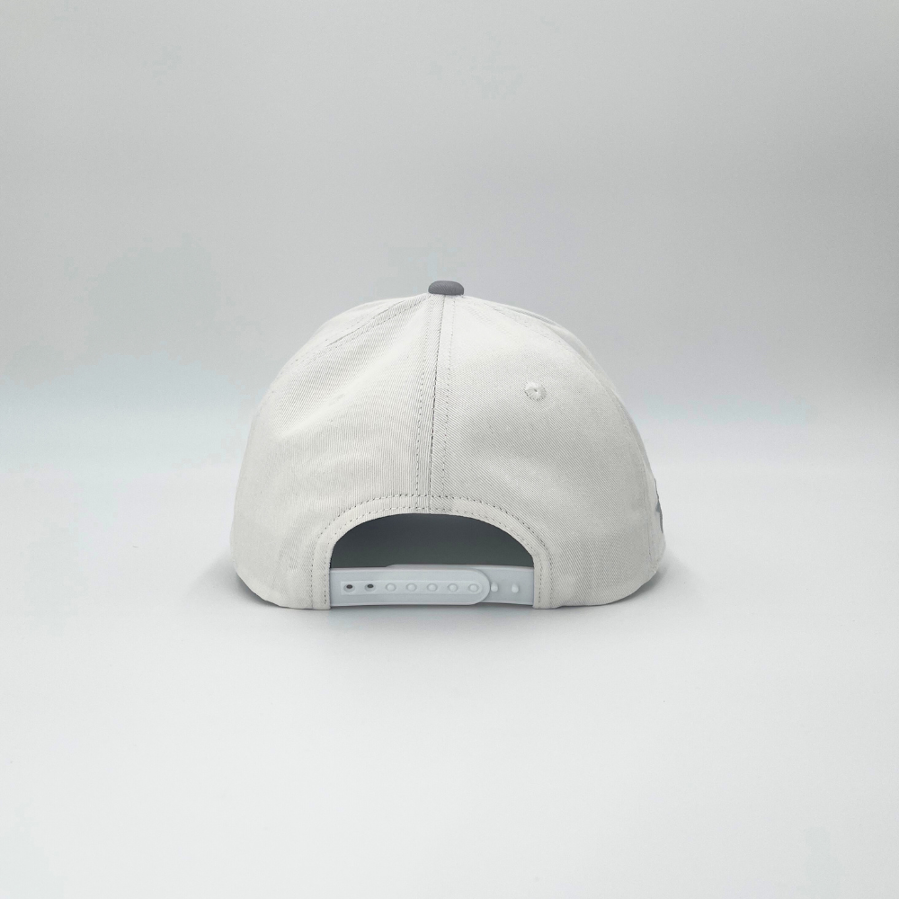 Invincible Exclusives INV Staple Logo Snapback || White / Gray