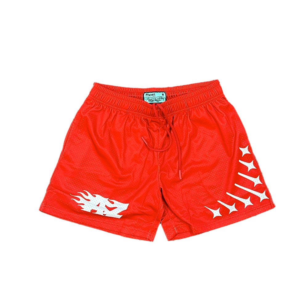 INVINCIBLE AZ Mesh Short - Red