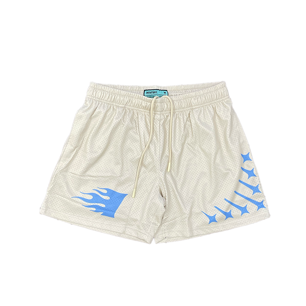 Invincible Staple Mesh Shorts Cream
