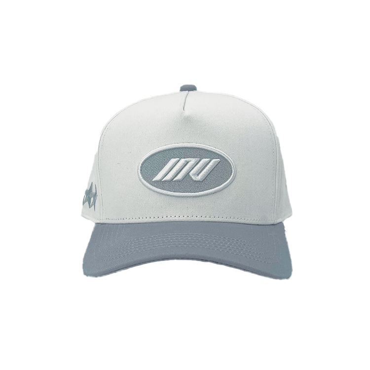 Invincible Exclusives INV Staple Logo Snapback || White / Gray
