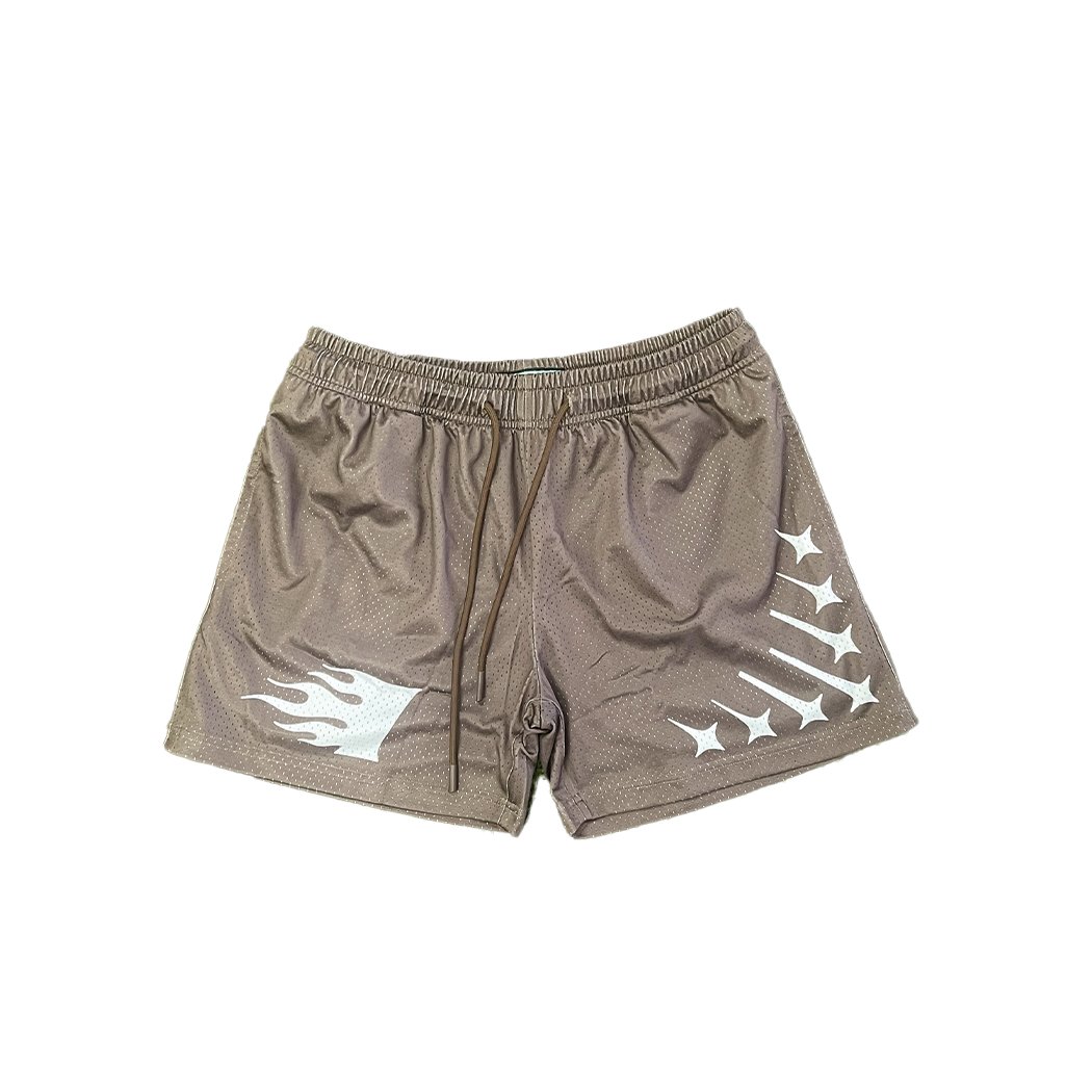 Invincible Exclusives Staple Mesh Shorts Brown