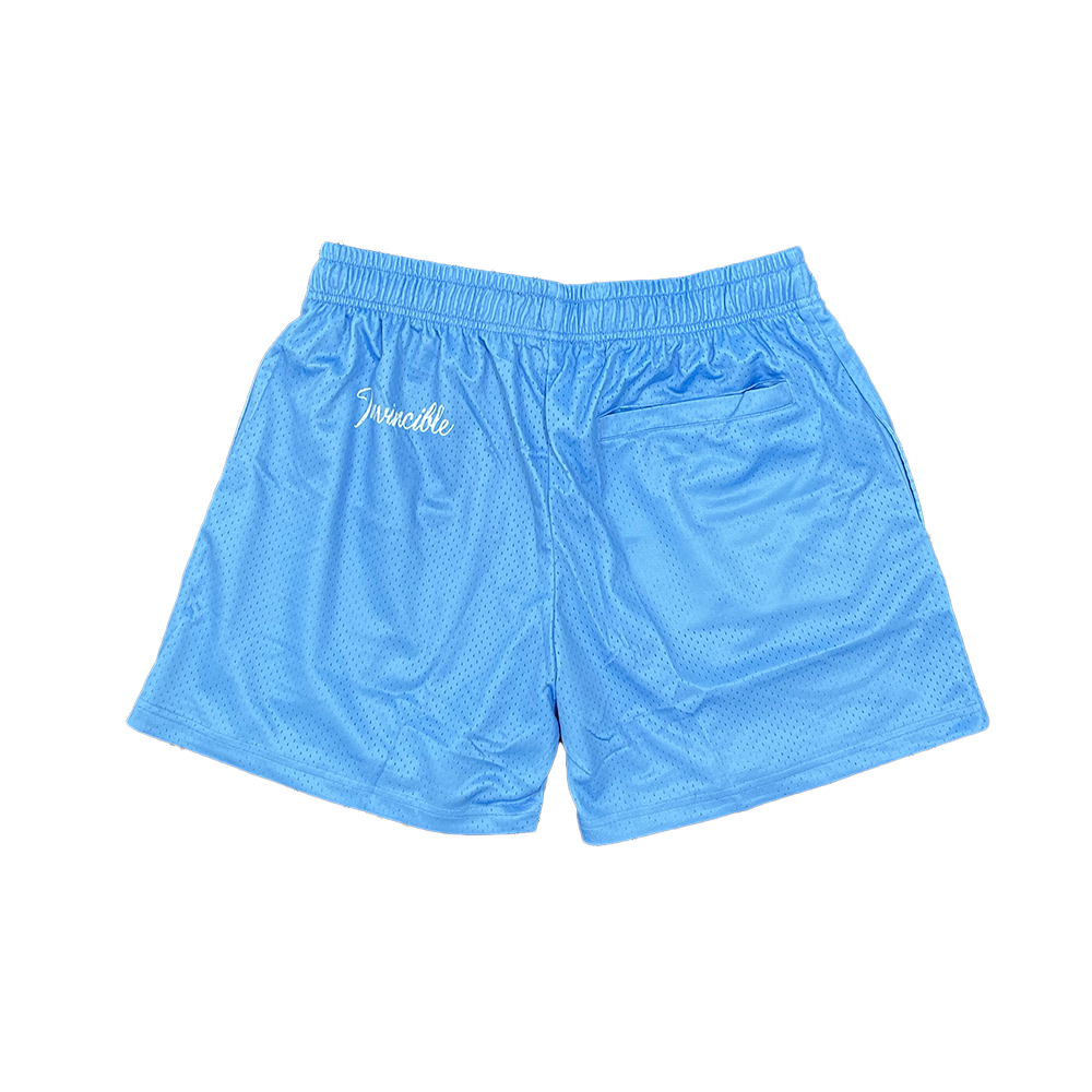 Invincible Staple Mesh Shorts Light Blue