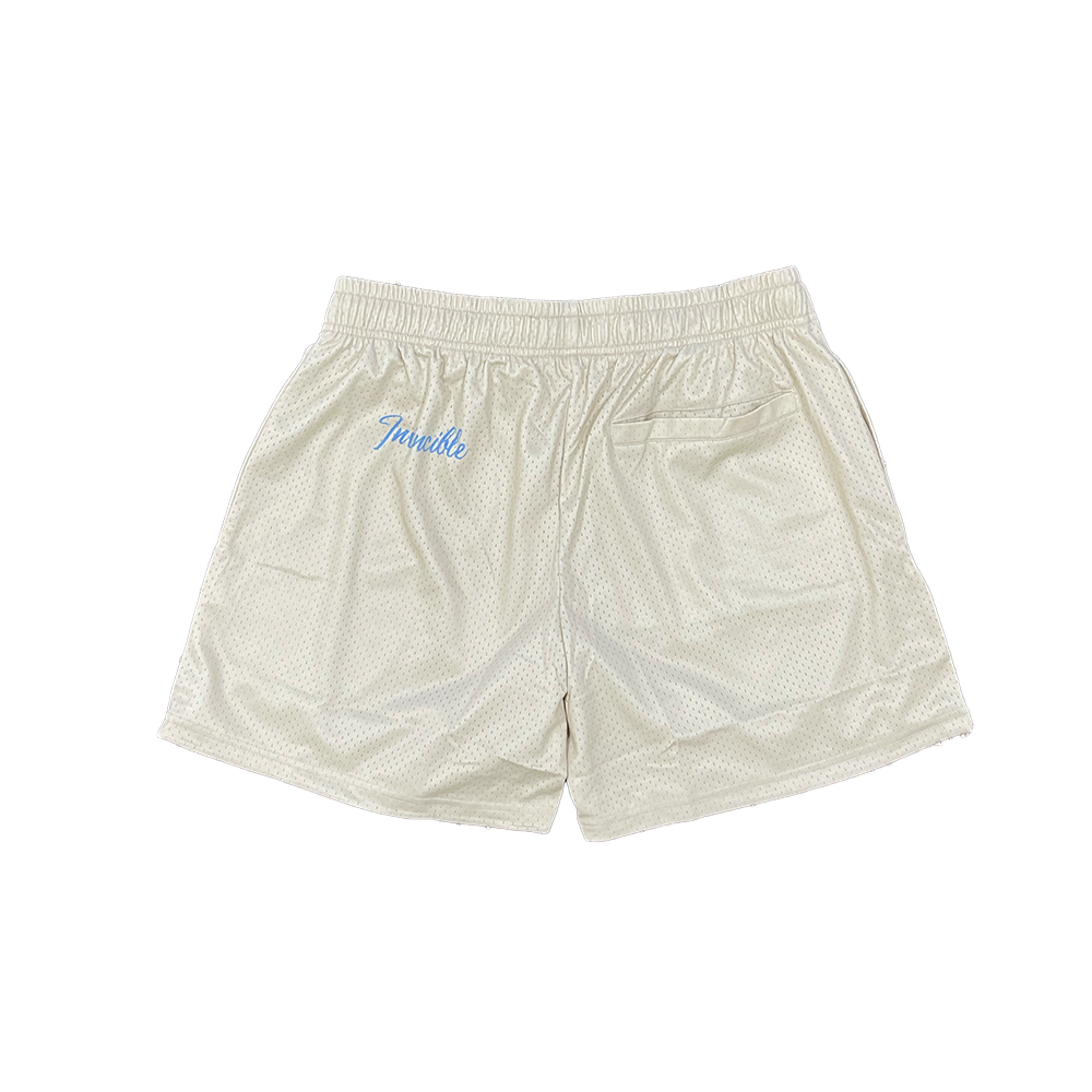 Invincible Staple Mesh Shorts Cream