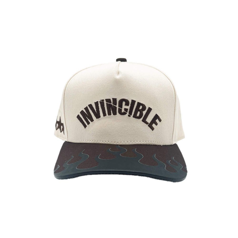 Invincible Exclusives Flaming Brim Snapback Hat - Brown - Streetwear brand for those on a mission