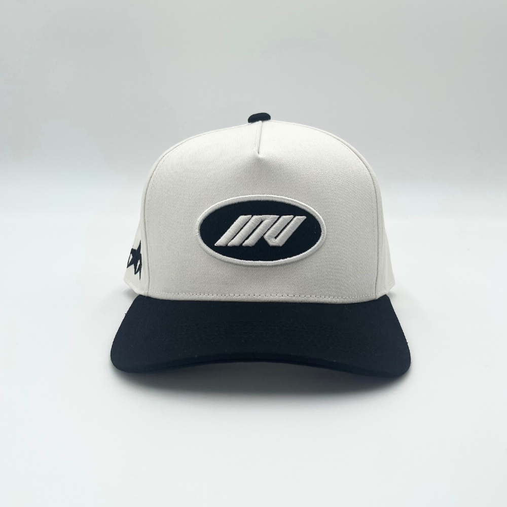 Invincible Exclusives INV Staple Snapback Hat - White / Black - Streetwear brand for those on a mission