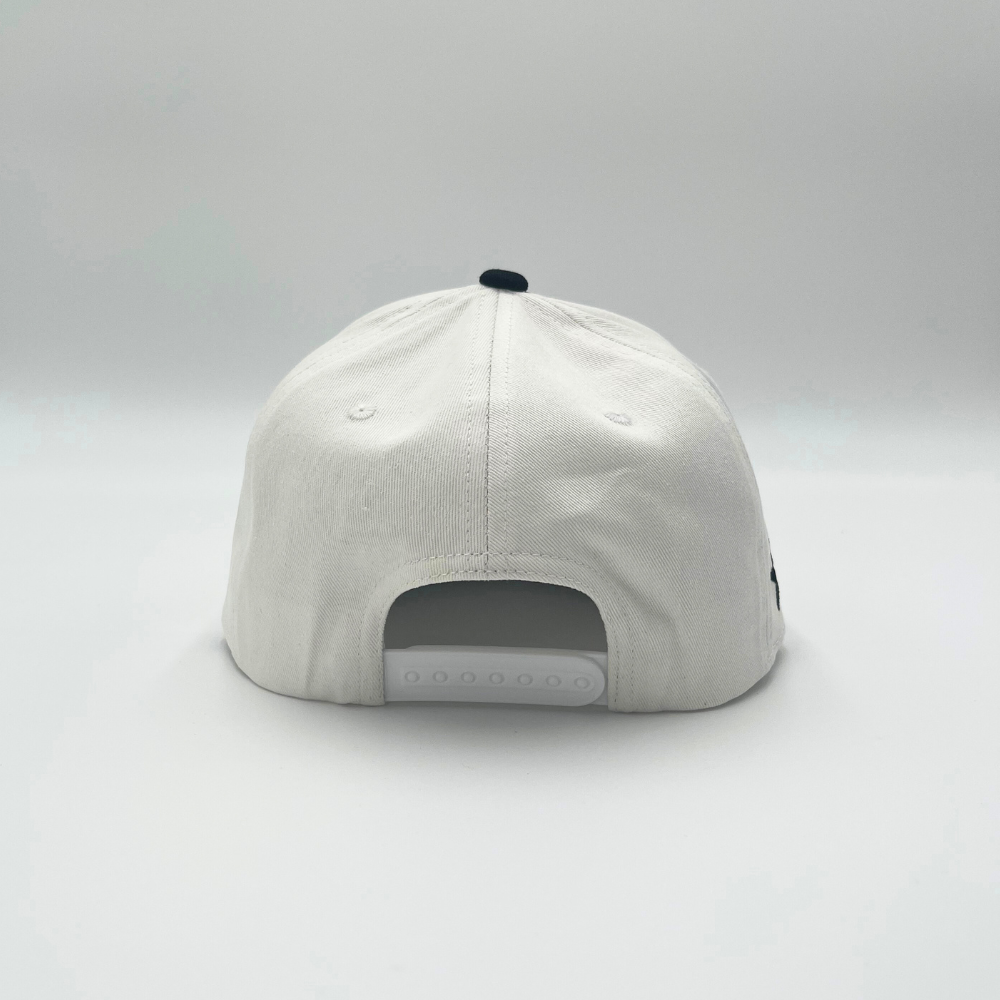 Invincible Exclusives INV Staple Snapback Hat - White / Black - Streetwear brand for those on a mission