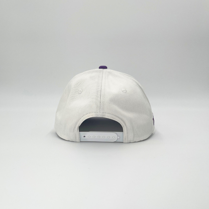 Invincible Exclusives INV Staple Logo Snapback || White / Purple