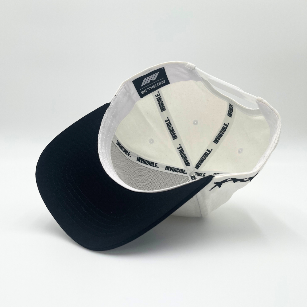 Invincible Exclusives INV Staple Snapback Hat - White / Black - Streetwear brand for those on a mission