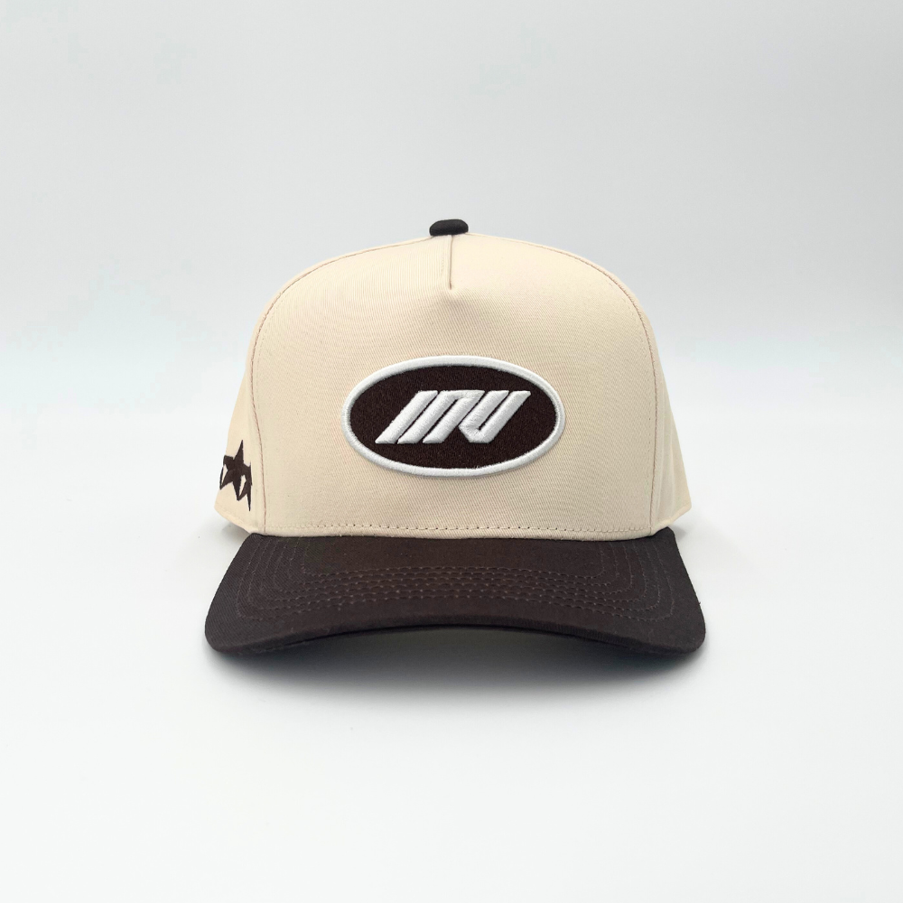 Invincible Exclusives INV Staple Snapback Hat - Cream / Brown - Streetwear brand for those on a mission