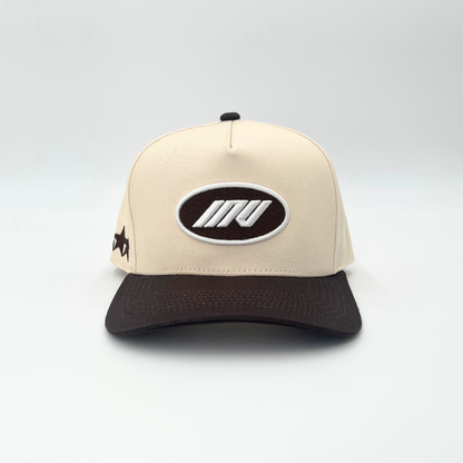 Invincible Exclusives INV Staple Snapback Hat - Cream / Brown - Streetwear brand for those on a mission