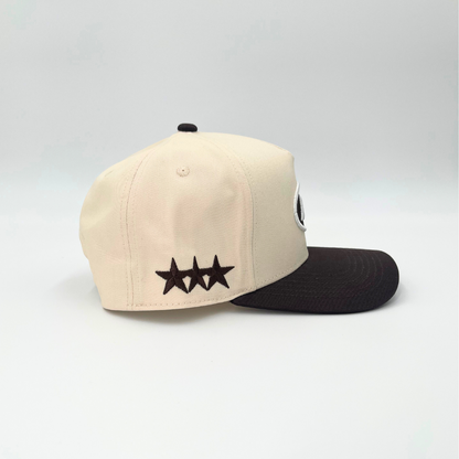 Invincible Exclusives INV Staple Snapback Hat - Cream / Brown - Streetwear brand for those on a mission