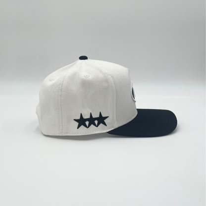 Invincible Exclusives INV Staple Snapback Hat - White / Black - Streetwear brand for those on a mission