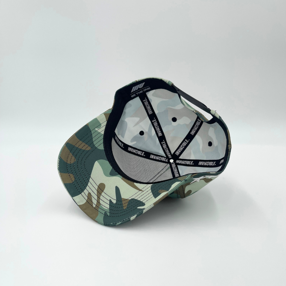 INV Staple Logo Snapback || Army Camo - Invincible Exclusives Streetwear Snapback Hat