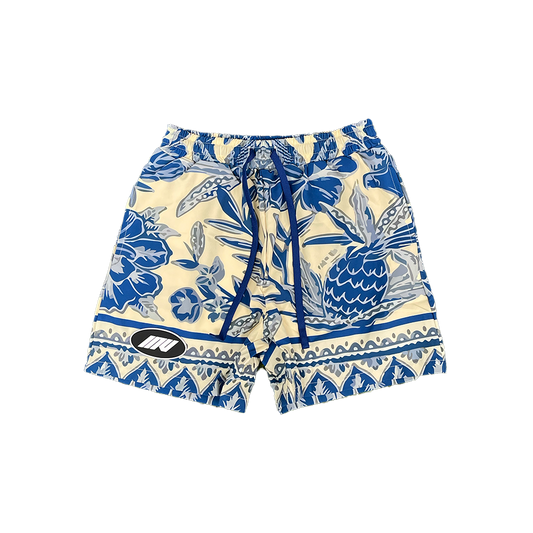 Aloha Swim Shorts || Blue - Invincible Exclusives Mens Swimwear