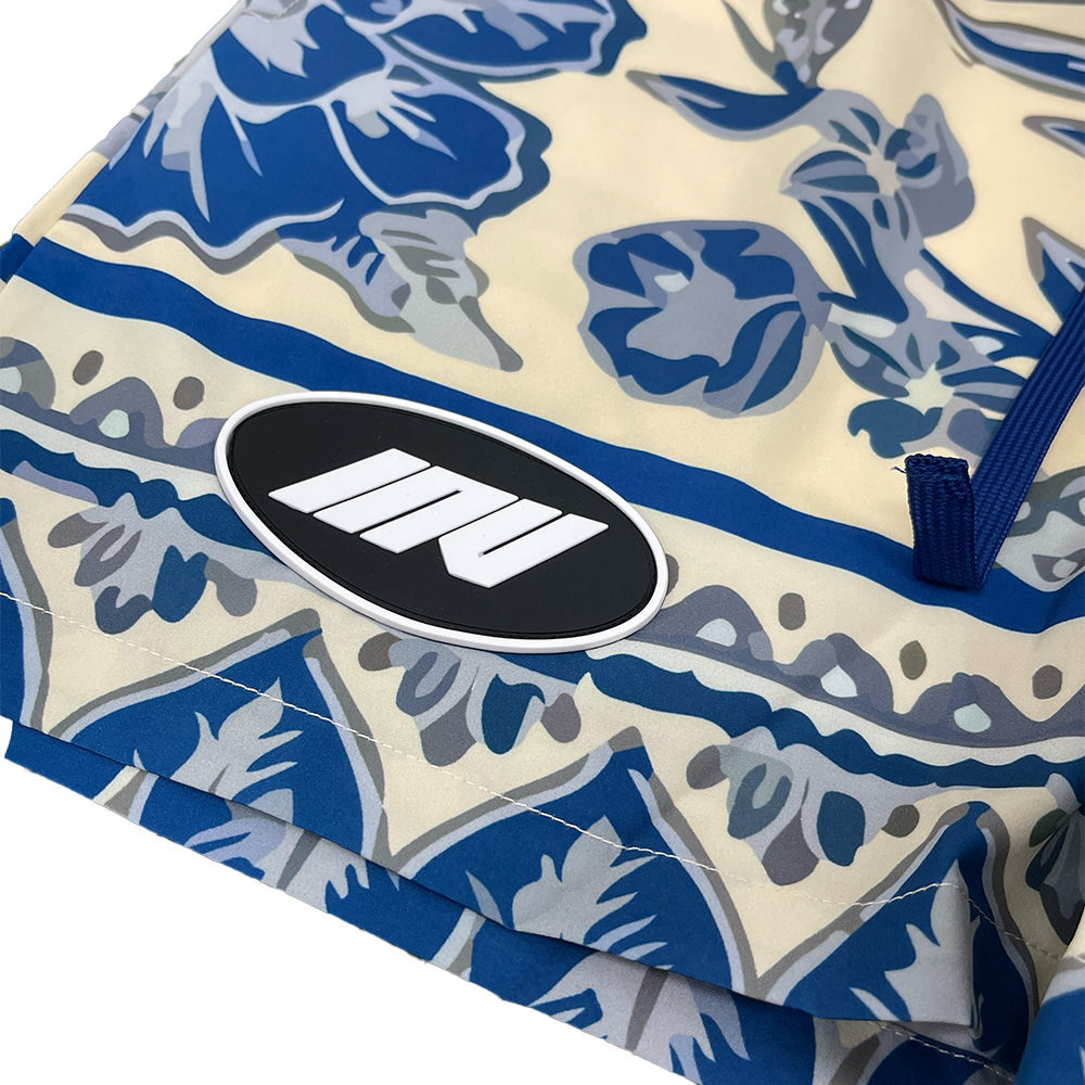 Aloha Swim Shorts || Blue - Invincible Exclusives Mens Swimwear