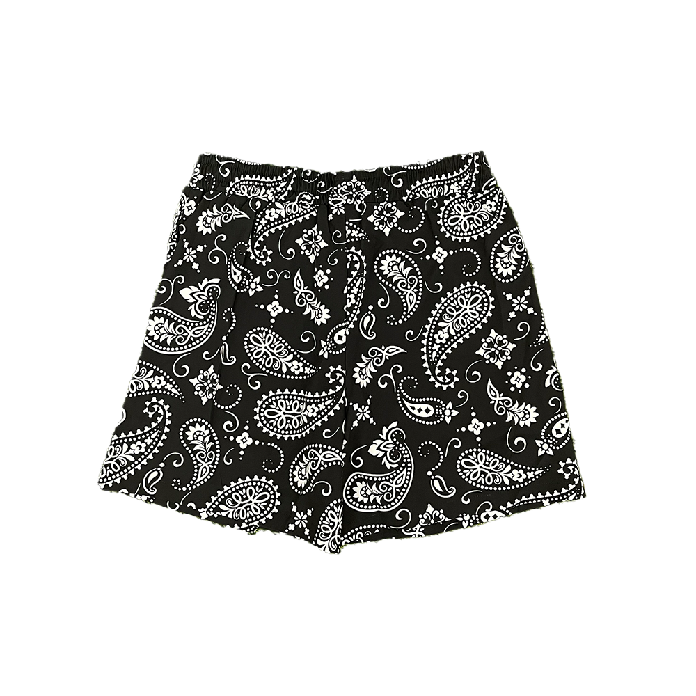 Paisley Swim Shorts || Black - by Invincible Exclusives Mens Swimwear