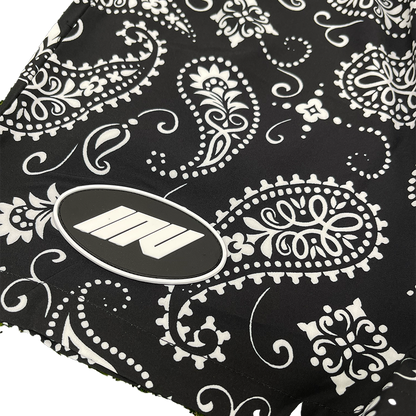 Paisley Swim Shorts || Black - by Invincible Exclusives Mens Swimwear