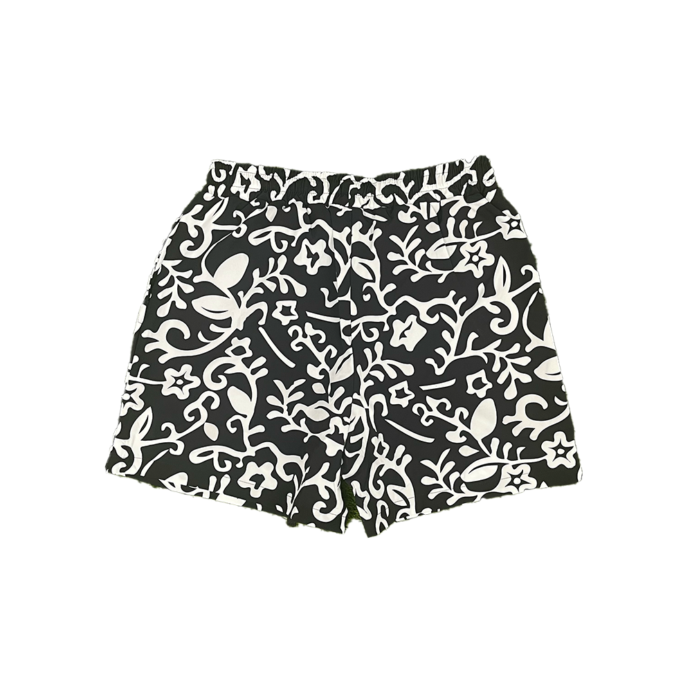 Coral Reef Swim Shorts || Black - Invincible Exclusives Mens Swimwear