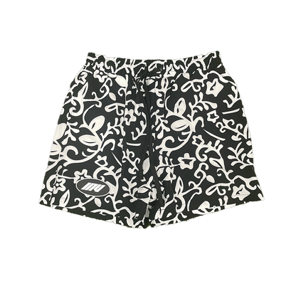 Coral Reef Swim Shorts || Black - Invincible Exclusives Mens Swimwear