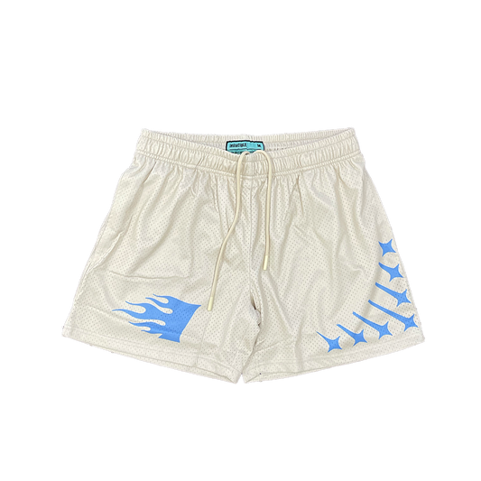 Invincible Staple Mesh Shorts Cream