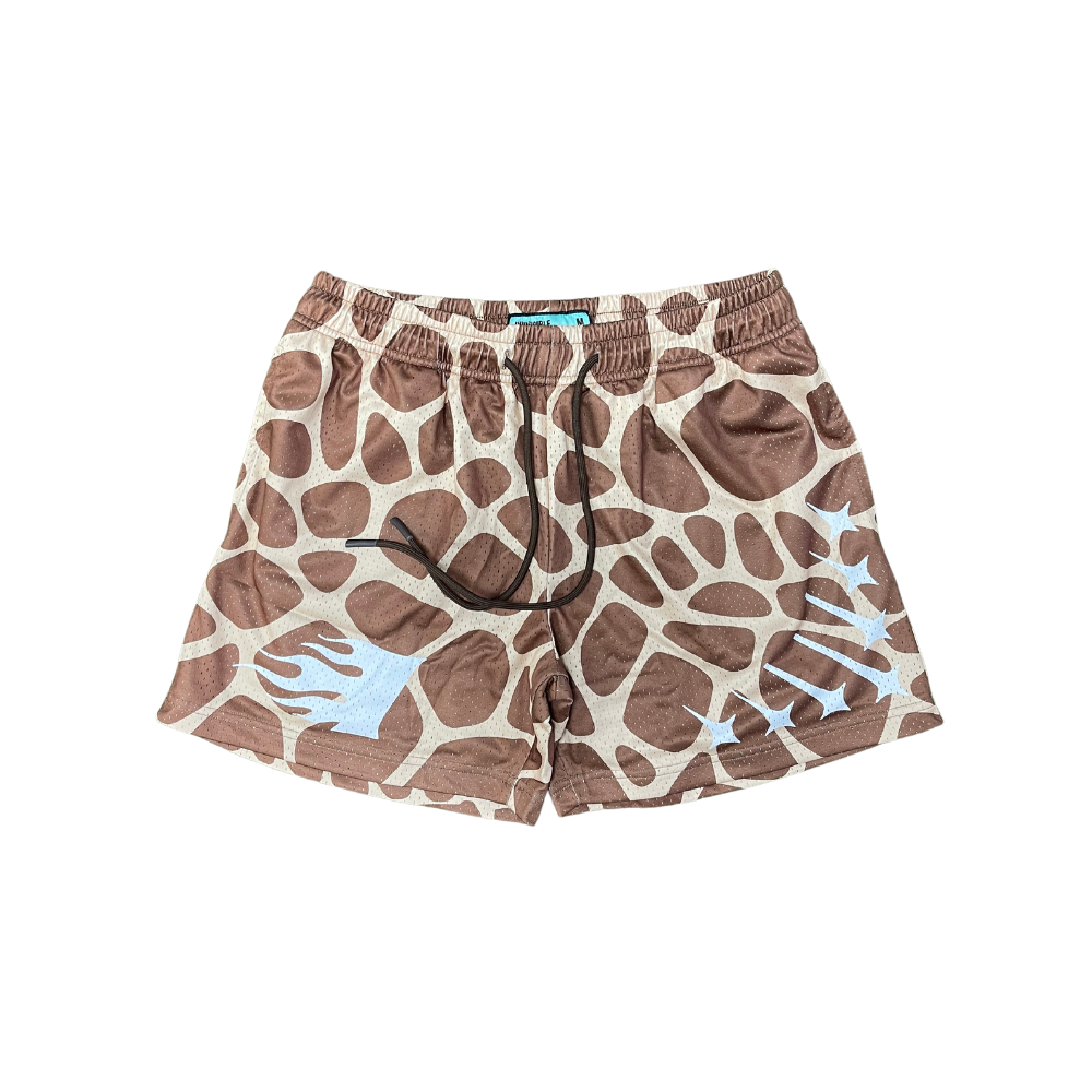 Invincible Exclusives Giraffe Print Mesh Shorts