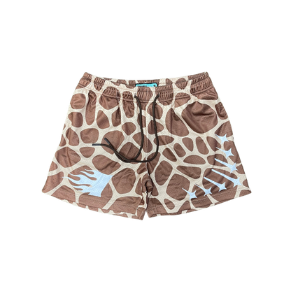 Invincible Exclusives Giraffe Print Mesh Shorts