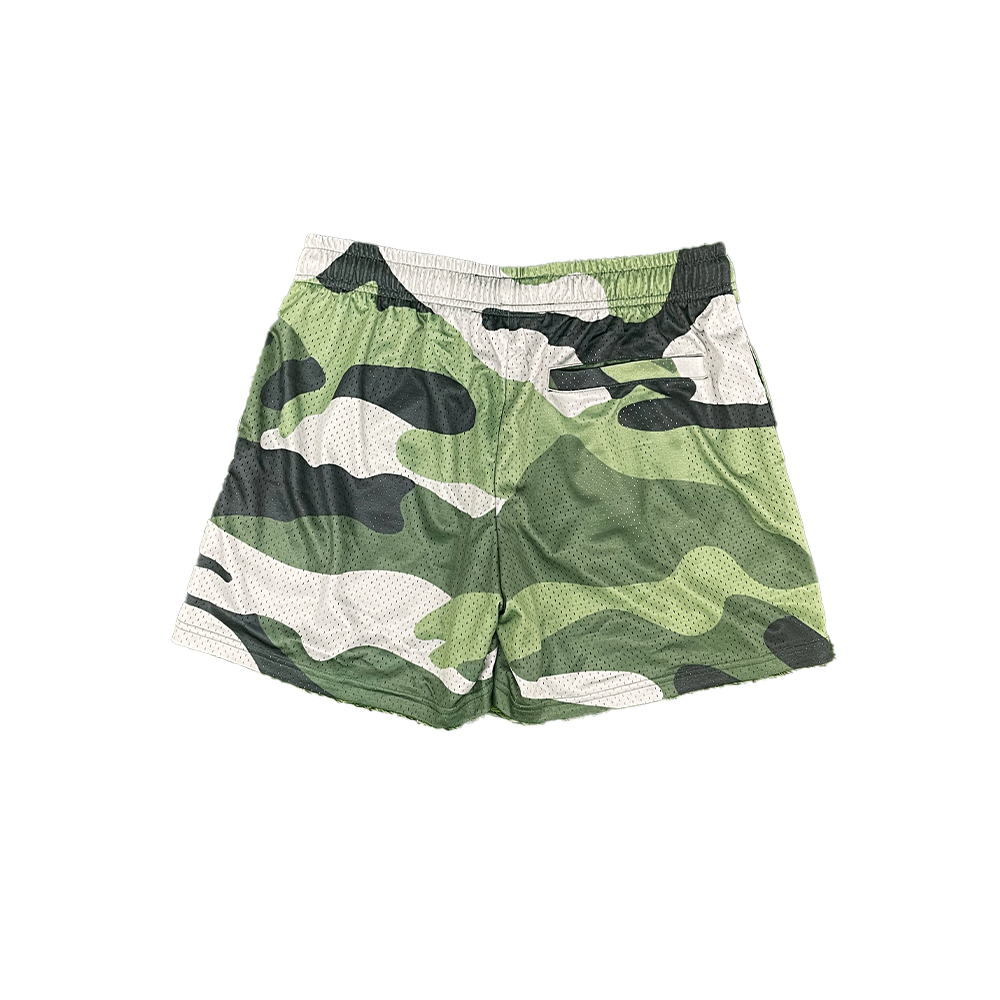 Invincible Exclusives Army Camo Green Mesh Shorts - Premium Streetwear Brand