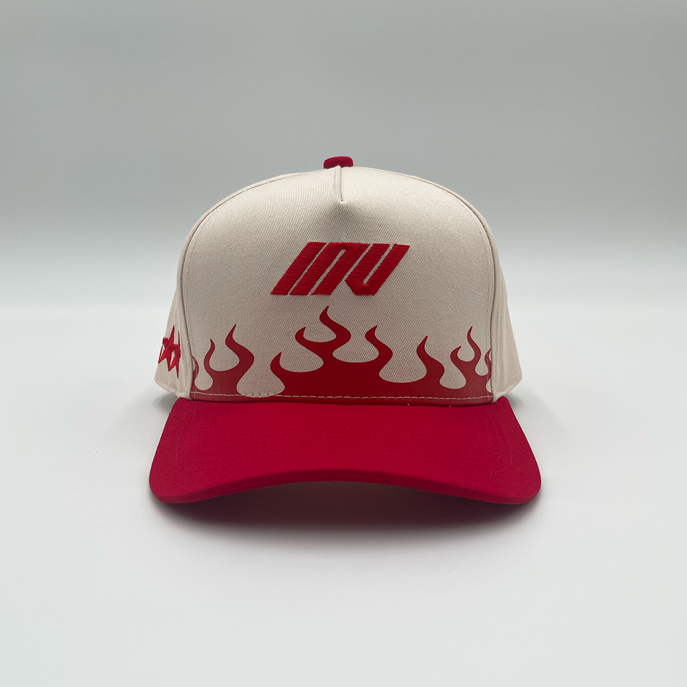 Invincible Exclusives Flaming INV Snapback Hat - Red - Streetwear brand for those on a mission