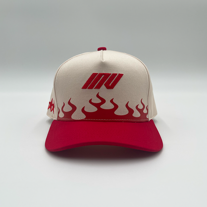 Invincible Exclusives Flaming INV Snapback Hat - Red - Streetwear brand for those on a mission