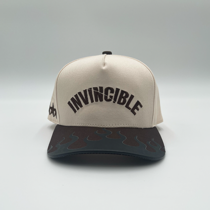 Invincible Exclusives Flaming Brim Snapback Hat - Brown - Streetwear brand for those on a mission