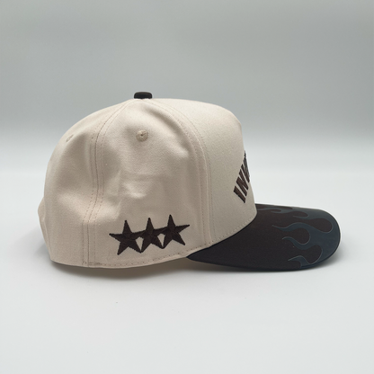 Invincible Exclusives Flaming Brim Snapback Hat - Brown - Streetwear brand for those on a mission