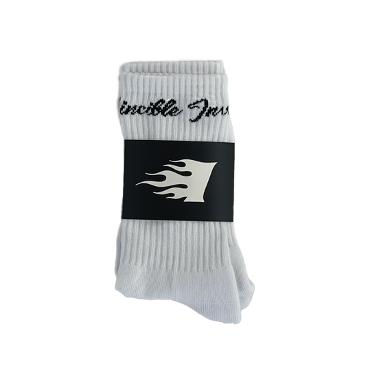 Invincible Script Sock - White