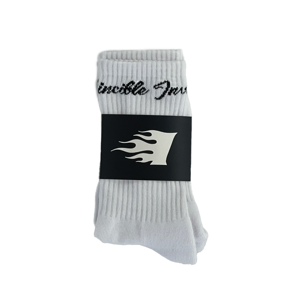 Invincible Script Sock - White