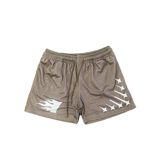 Invincible Exclusives Staple Mesh Shorts Brown