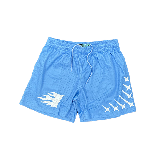 Invincible Staple Mesh Shorts Light Blue