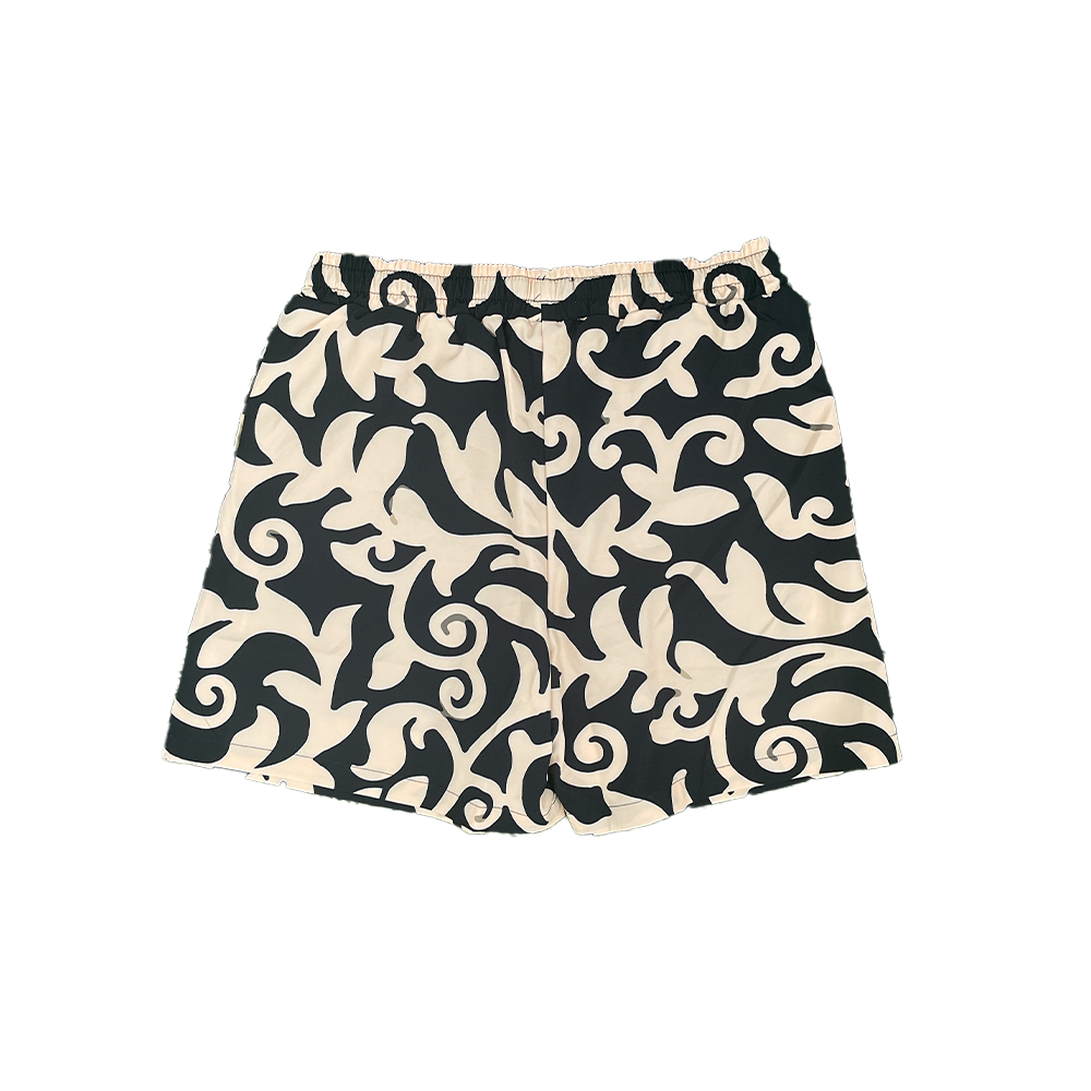 Ocean Vine Swim Shorts || Black by Invincible Exclusives Mens Swimwear