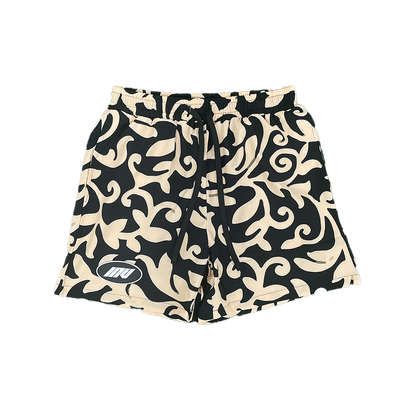 Ocean Vine Swim Shorts || Black by Invincible Exclusives Mens Swimwear