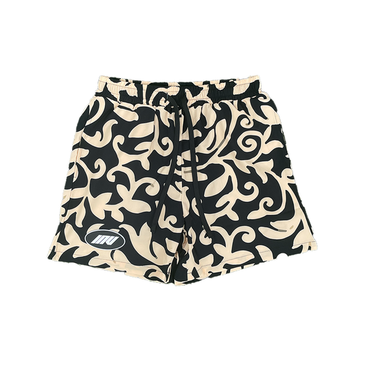 Ocean Vine Swim Shorts || Black by Invincible Exclusives Mens Swimwear