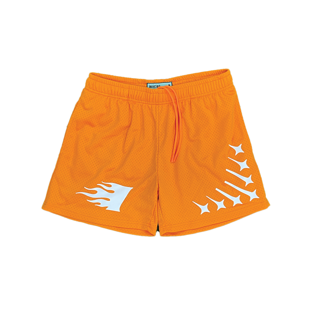 Staple Mesh Shorts || Orange - Invincible Exclusives Mesh Shorts