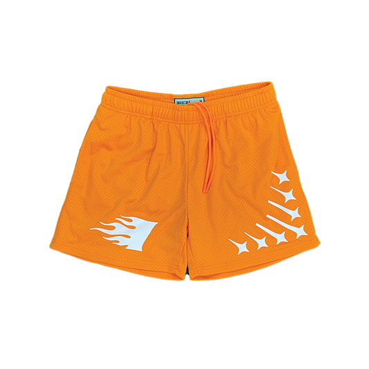 Staple Mesh Shorts || Orange - Invincible Exclusives Mesh Shorts