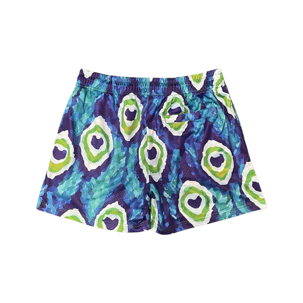 Invincible Exclusives Peacock Print Mesh Shorts