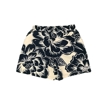 Tropic Flower Swim Shorts || Black - Invincible Exclusives Mens Swimwear