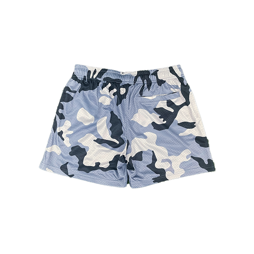 Invincible Exclusives Army Camo Blue Mesh Shorts - Premium Streetwear Brand