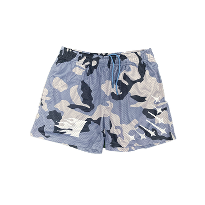 Invincible Exclusives Army Camo Blue Mesh Shorts - Premium Streetwear Brand