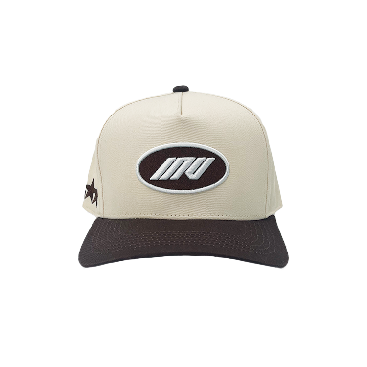 Invincible Exclusives INV Staple Snapback Hat - Cream / Brown - Streetwear brand for those on a mission