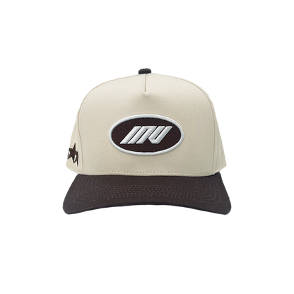 Invincible Exclusives INV Staple Snapback Hat - Cream / Brown - Streetwear brand for those on a mission