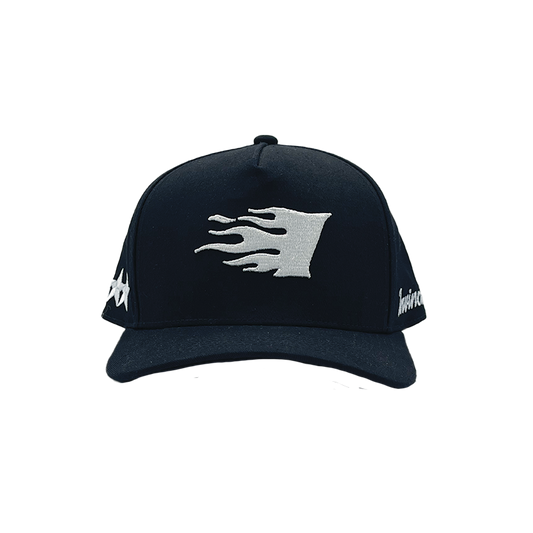 Flaming Logo Snapback || Black