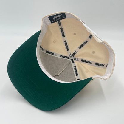 INV Staple Logo Snapback || Cream / Green