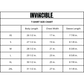 Invincible Exclusives City Tour T-Shirt Sizing Chart